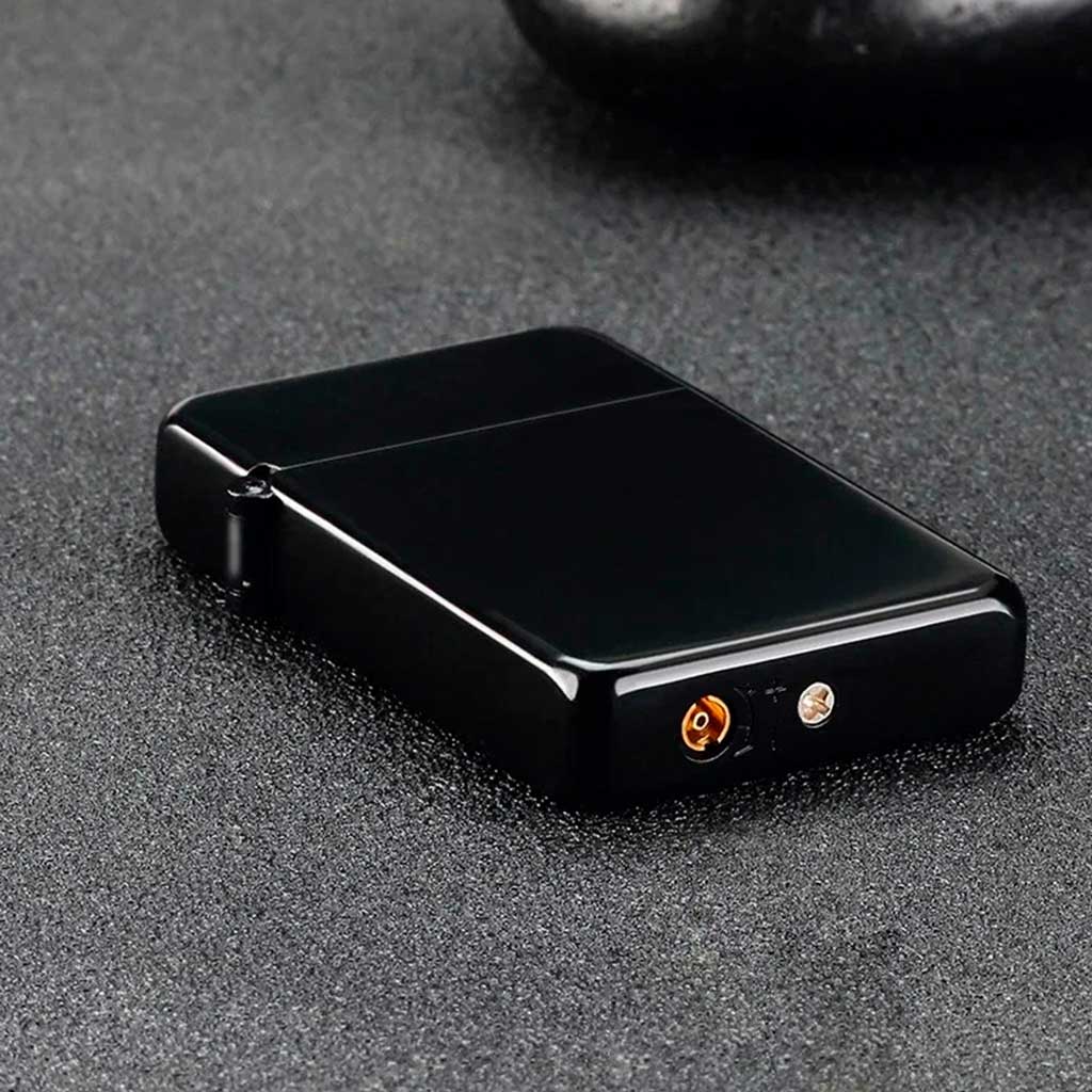 Encendedor Negro tipo Soplete + Recarga Gas Ronson 300ml