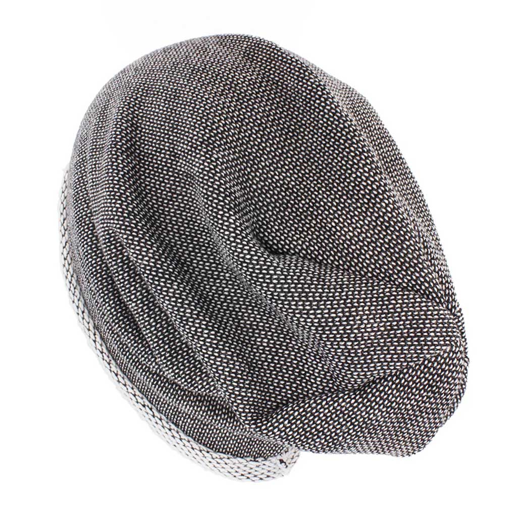 Gorro Slouchy Tejido Doble Color Negro