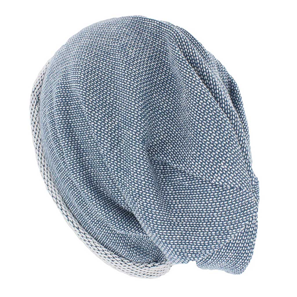 Gorro Slouchy Tejido Doble Color Gris