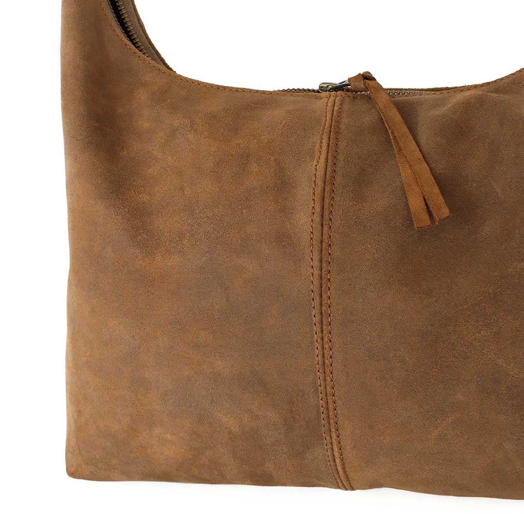 Bolso Mensajero en Cuero Natural Café