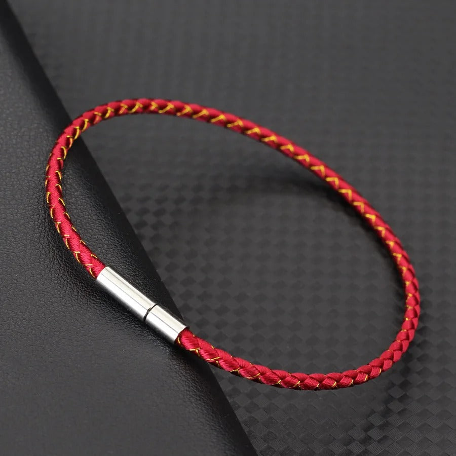 Pulsera Roja Protección Broche a presión