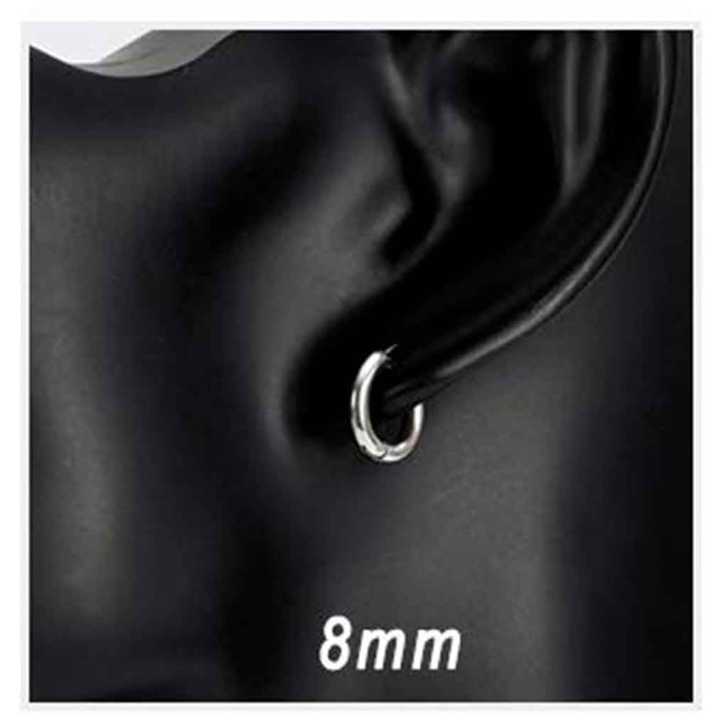 Set de Aros de Hombres Plata Aros Mujer Aros Argolla Acero