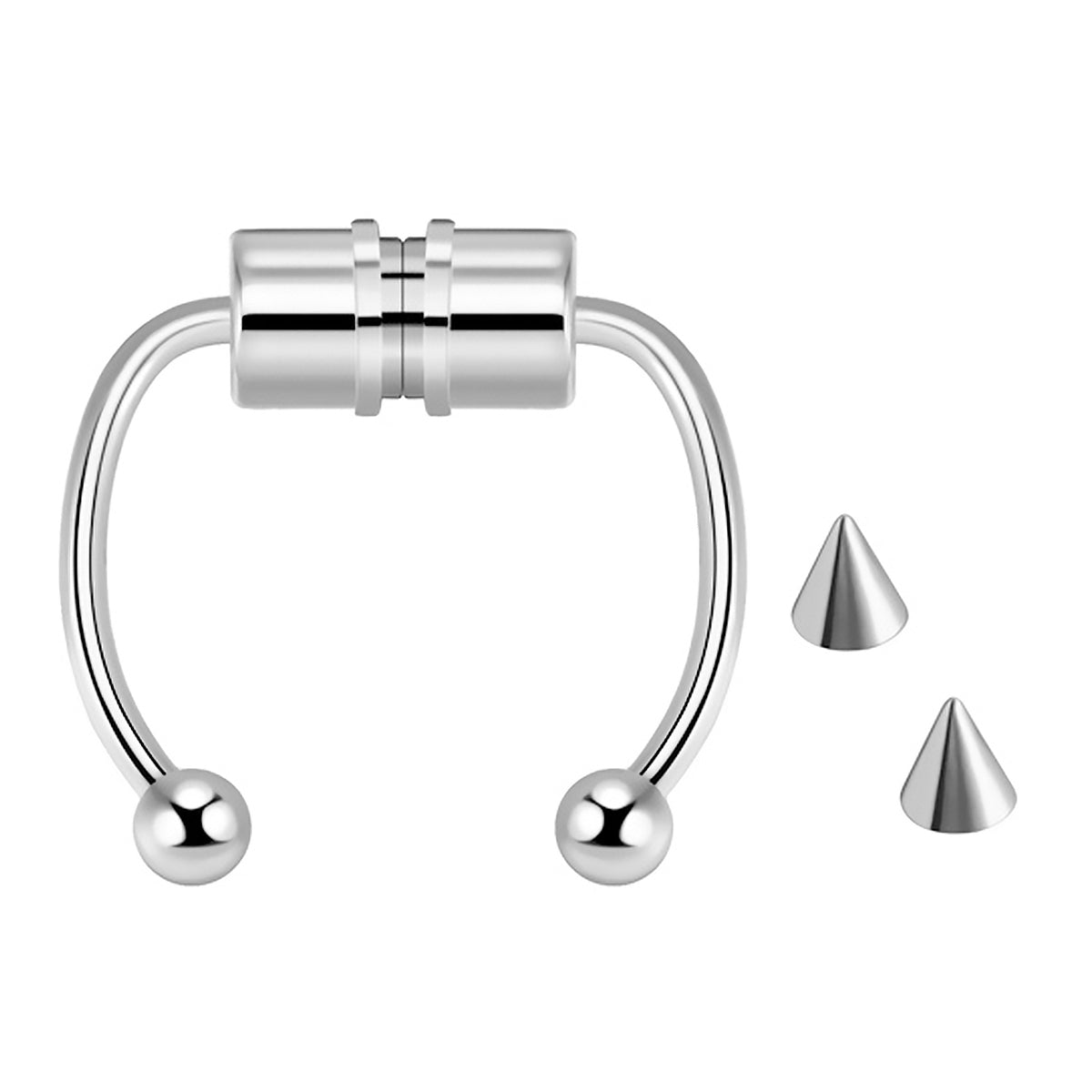 Pack 2 Aros Argollas Magnéticas Piercing Nariz Septum