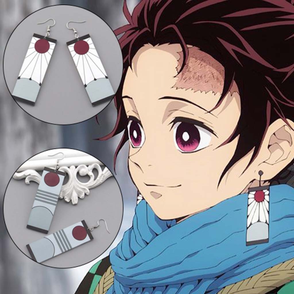 Aros Anime Colgantes Cosplay Tanjiro Kimetsu No Yaiba