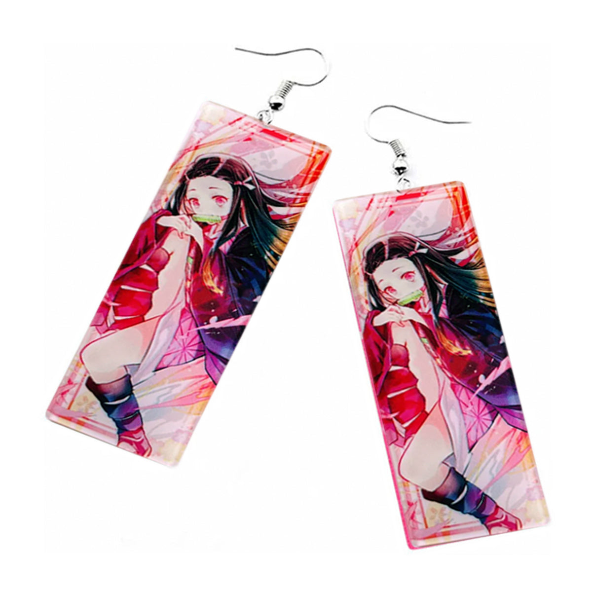 Pack 3 Pares Aros largos Anime Colgantes Aretes Demon Slayer