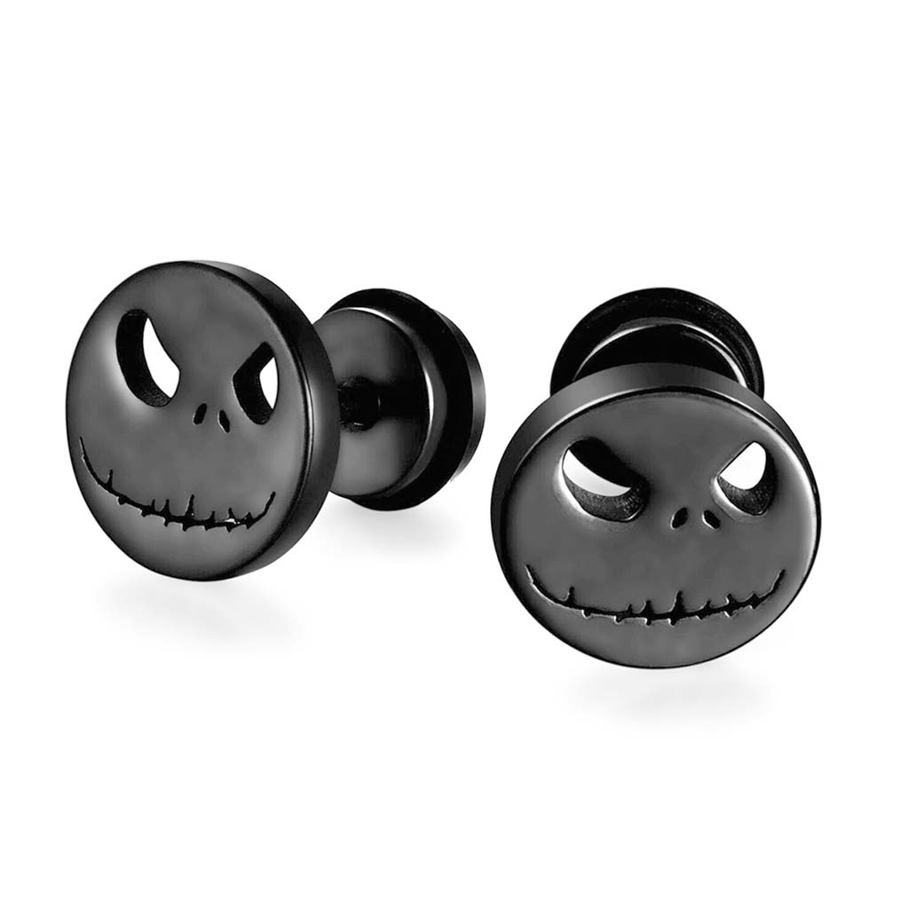 Aros de Acero Mujer Plata Aros Hombre Aros Negros Calavera