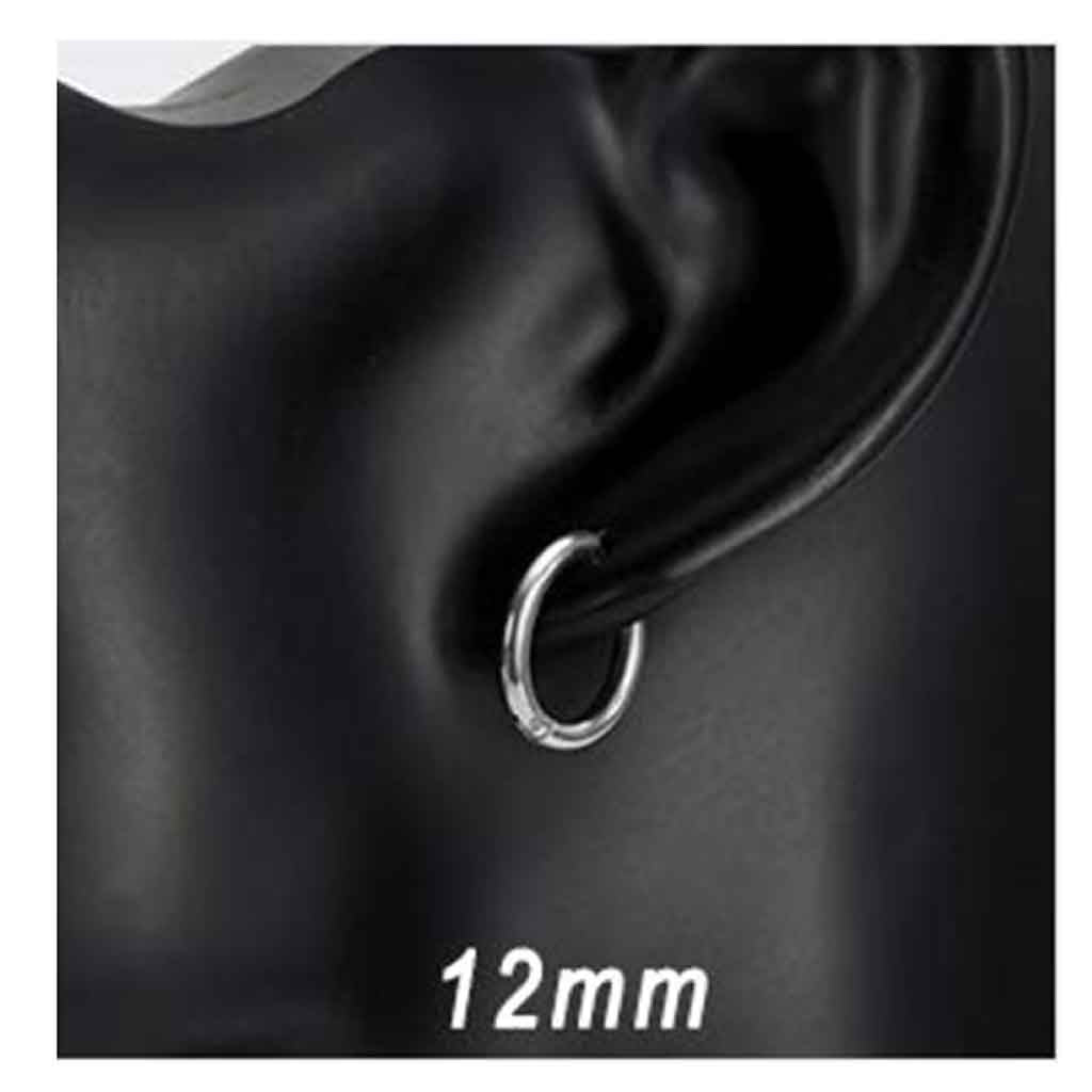 Set de Aros de Hombres Plata Aros Mujer Aros Argolla Acero