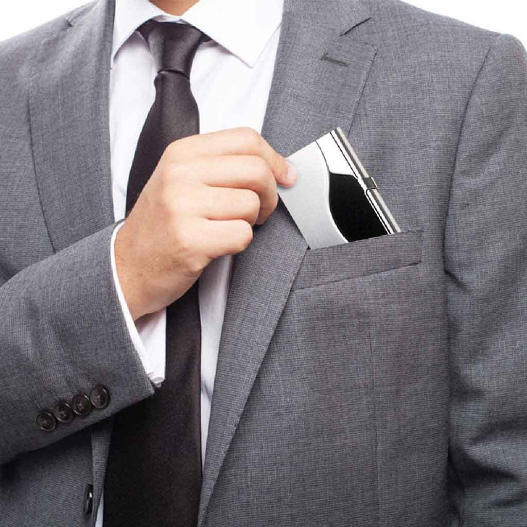 Porta Tarjetas de Visita Tarjetero Tarjetas Bancarias Acero