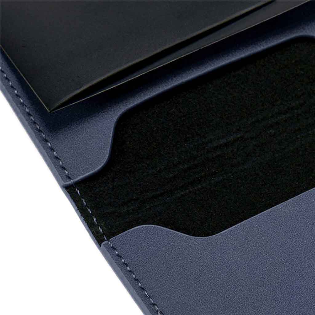 Tarjetero RIFD de Cuero Azul Billetera Hombre Mujer