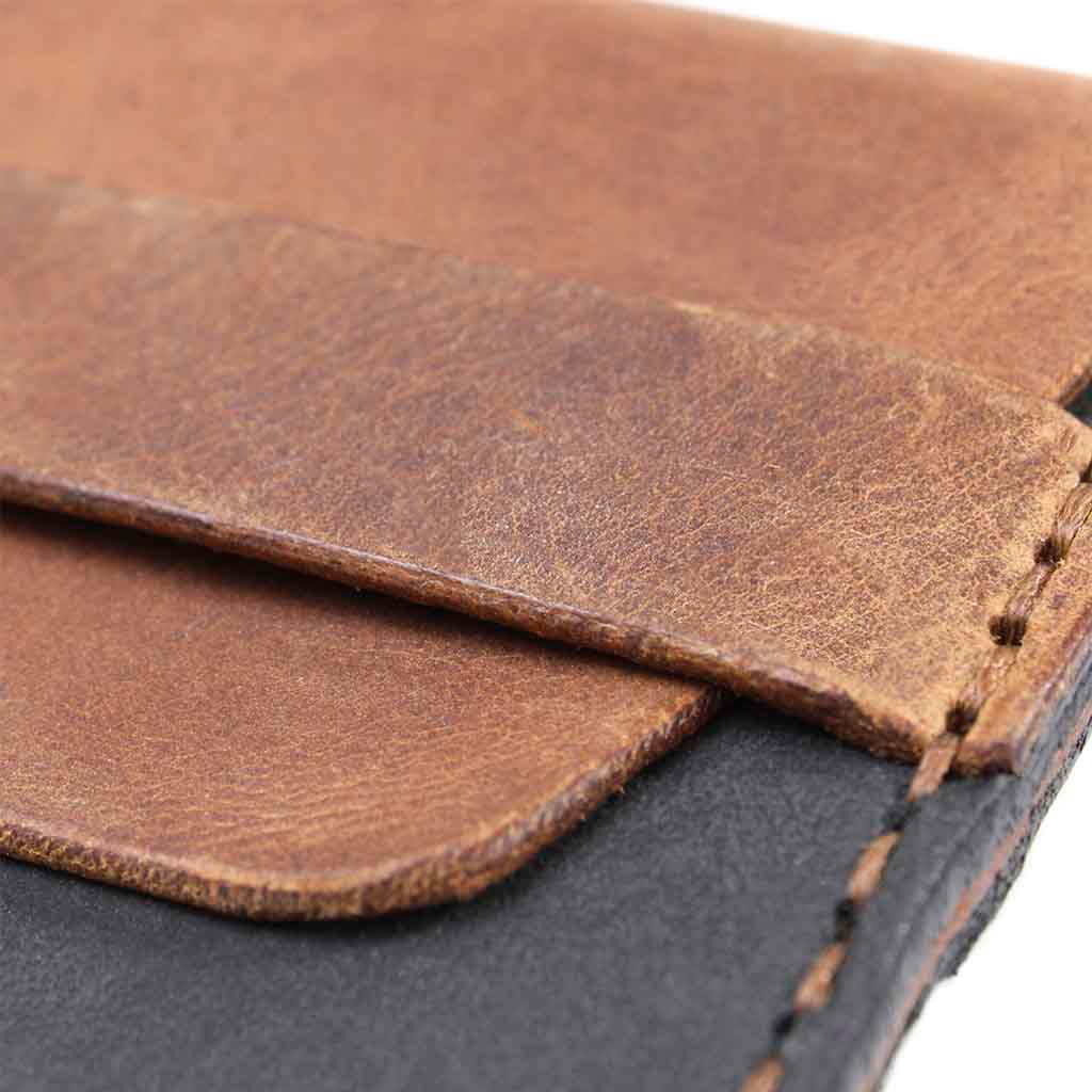 Tarjetero Mujer Monedero Cuero Natural Hombre