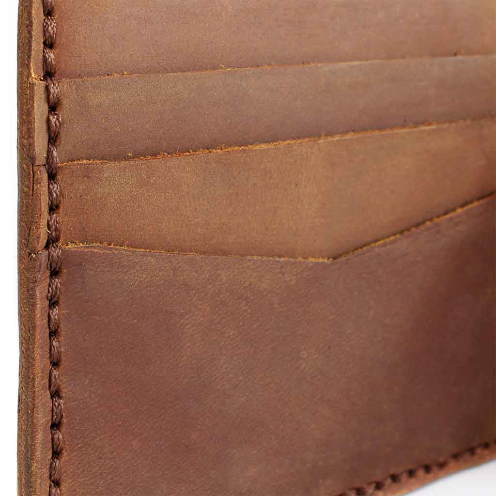 Billeteras de Cuero Hombre Clásica Solapa Café