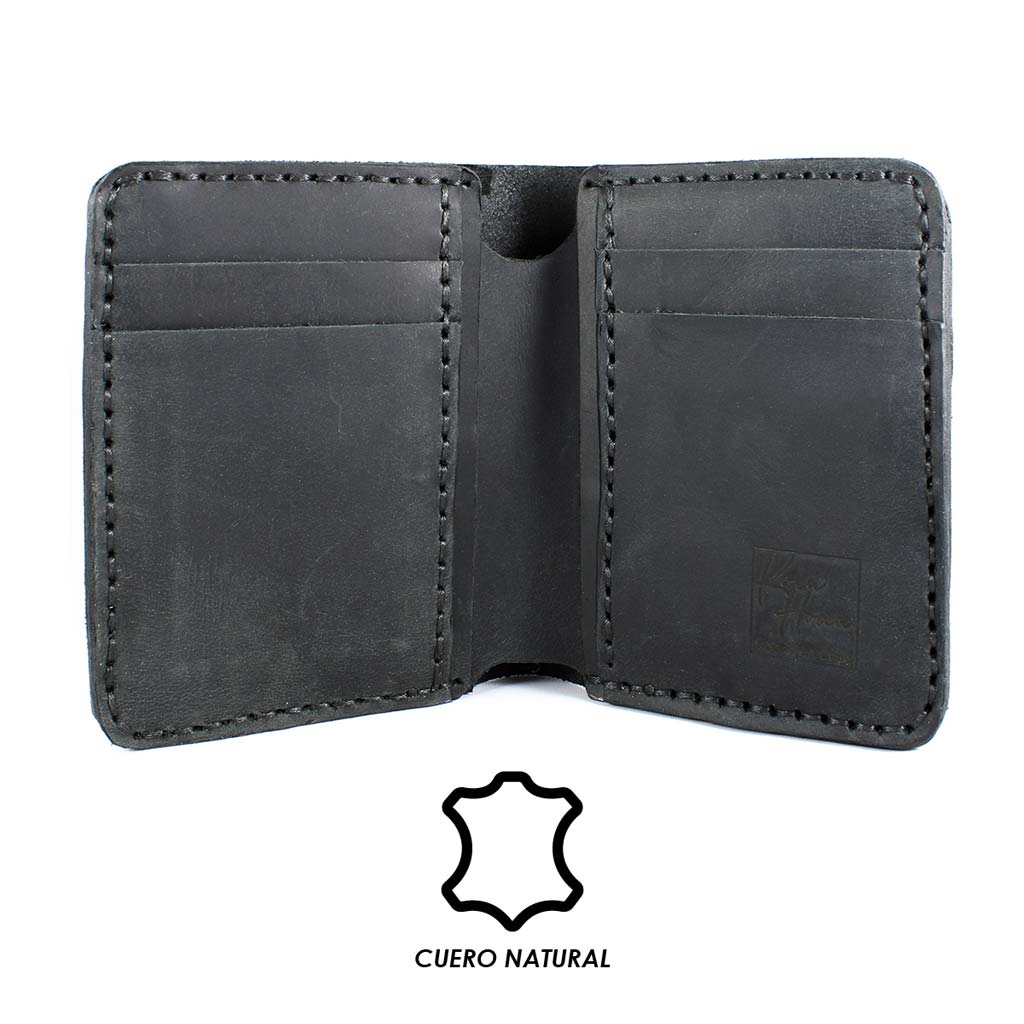 Billetera Tarjetero Billetera Cuero Natural Hombre Mujer