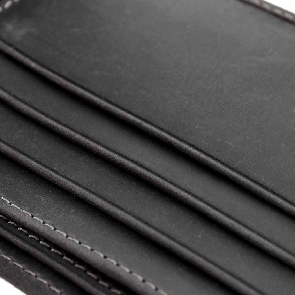 Billetera Monedero Cuero Natural Hombre Azul y Marrón