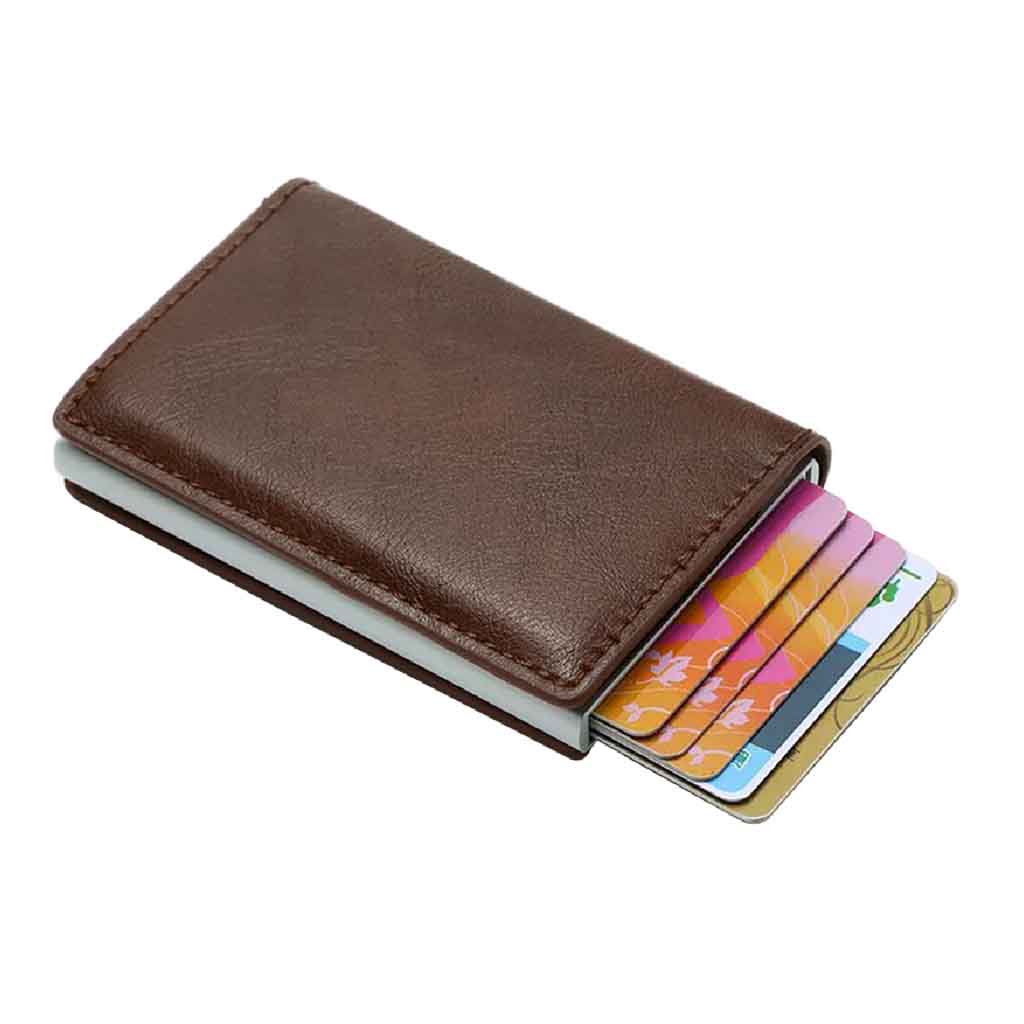 Billetera Tarjetero Sistema Antimagnético cuero