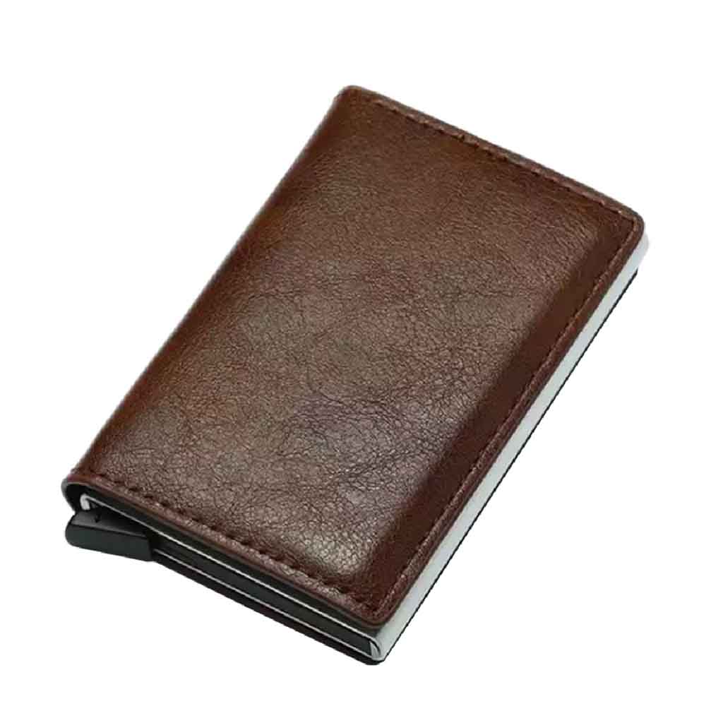 Billetera Tarjetero Sistema Antimagnético cuero