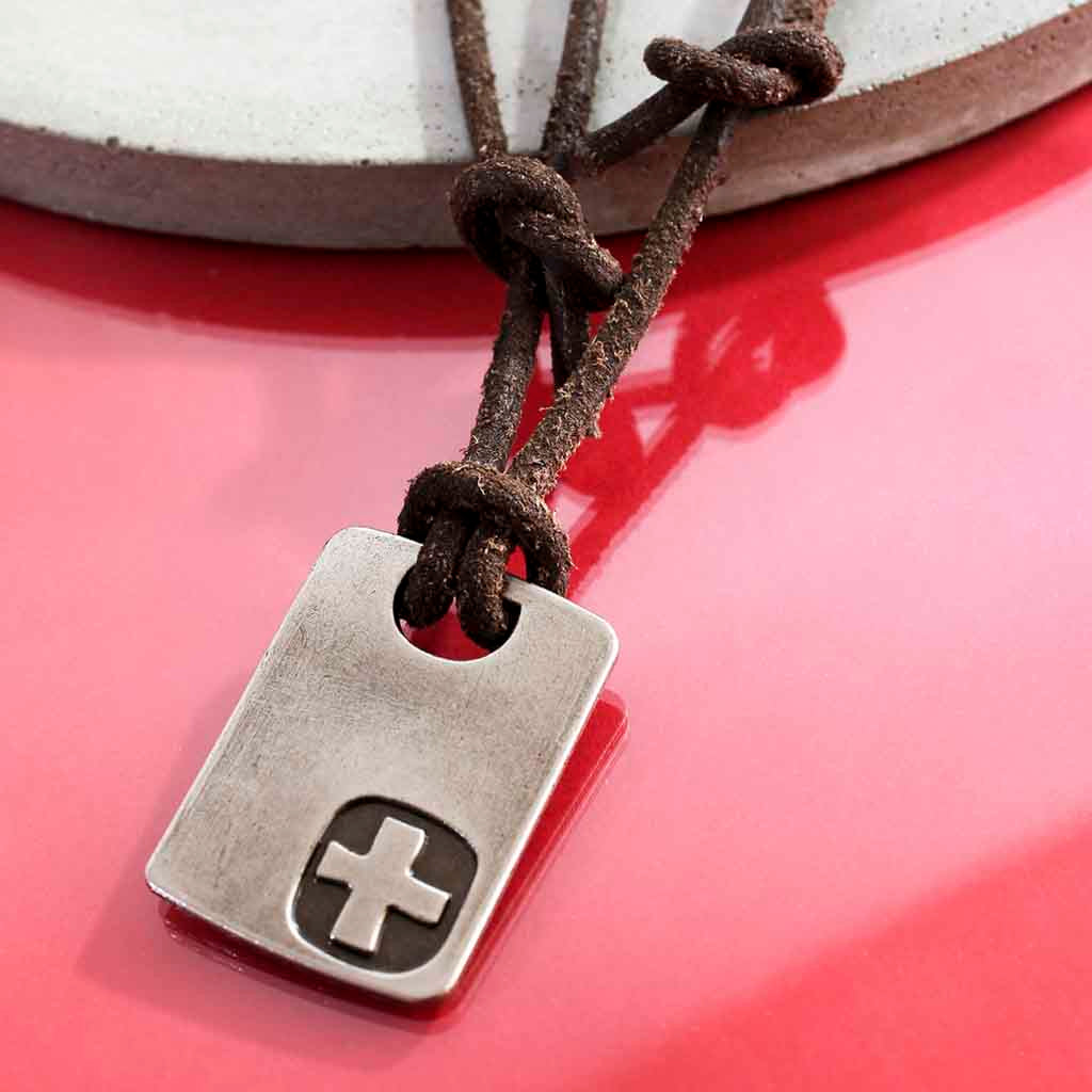 Collar Mujer Collares Colgantes Hombre Placa Cruz