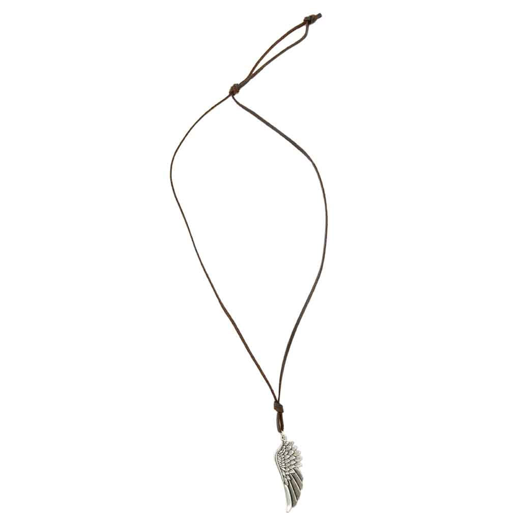 Collar De Cuero Con Ala De Ángel