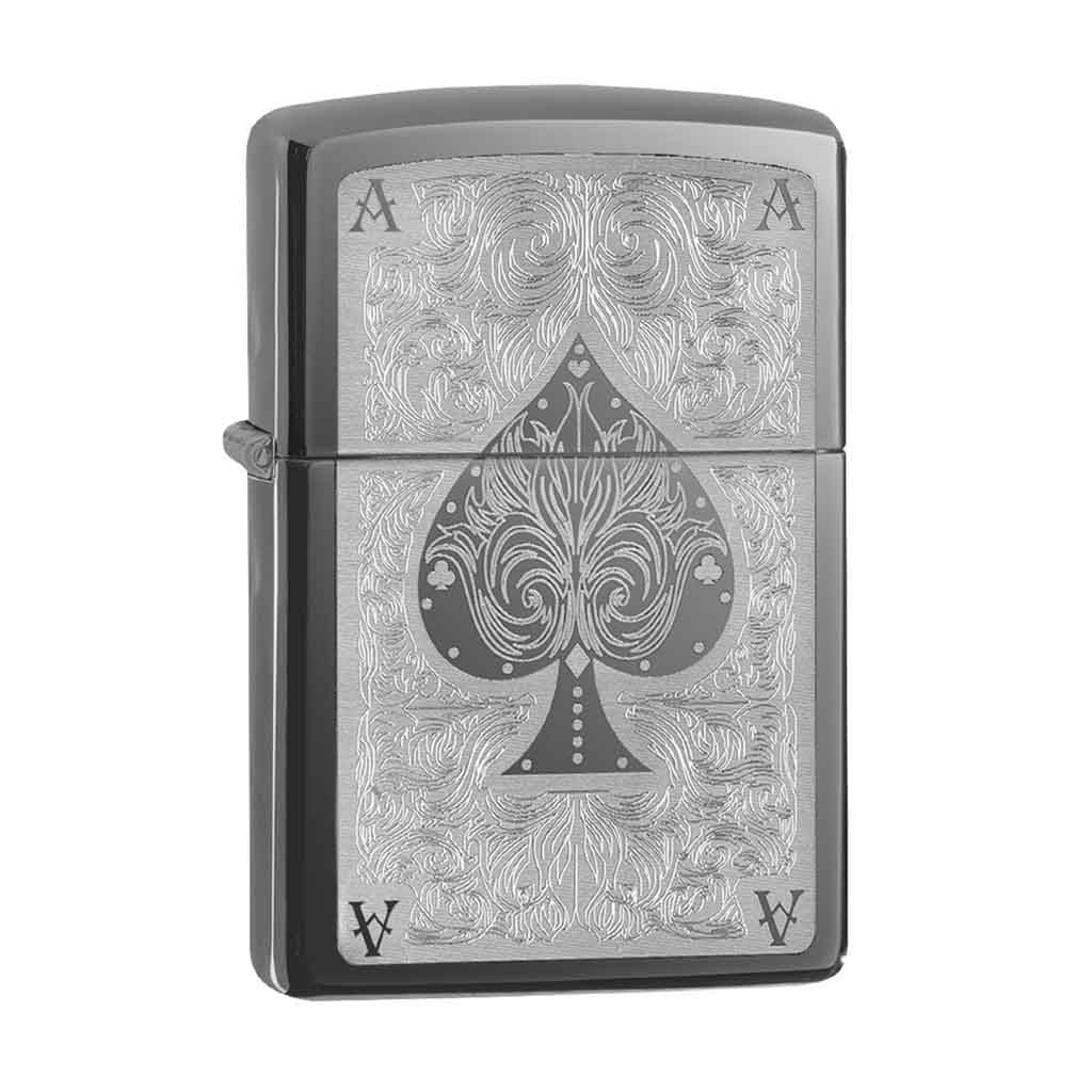 Encendedor Zippo Lighter Ace Filegree Plateado