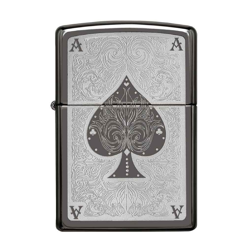 Encendedor Zippo Lighter Ace Filegree Plateado
