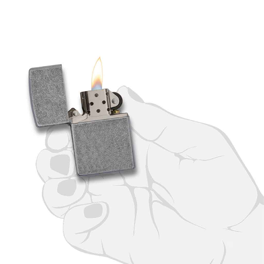 Encendedor Zippo Lighter Antique Silver Plate Plata