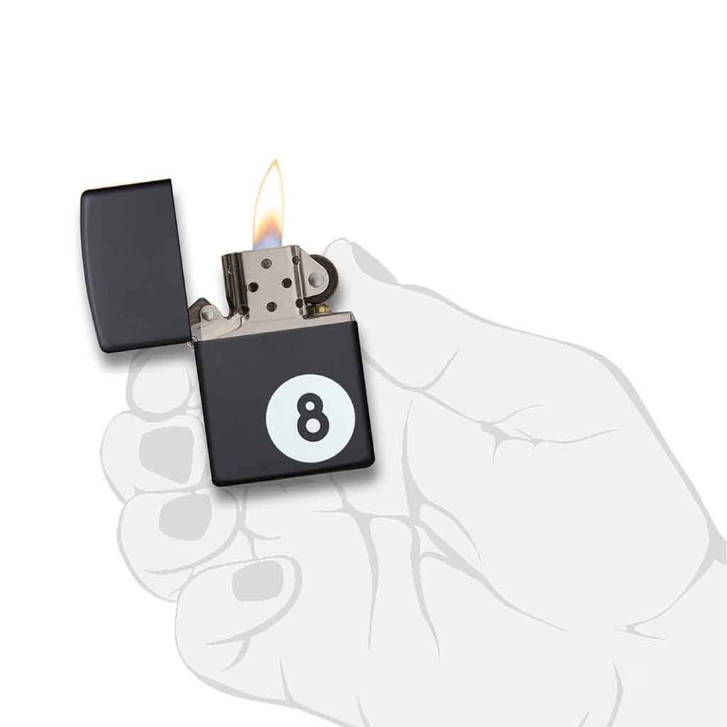 Encendedor Zippo Lighter Billiards 8-Ball Negro