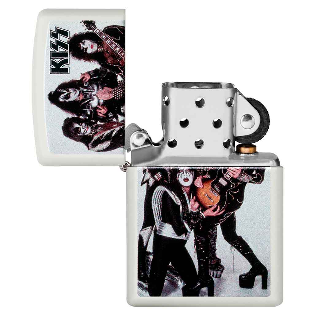 Encendedor Zippo Lighter Blanco Mate Kiss