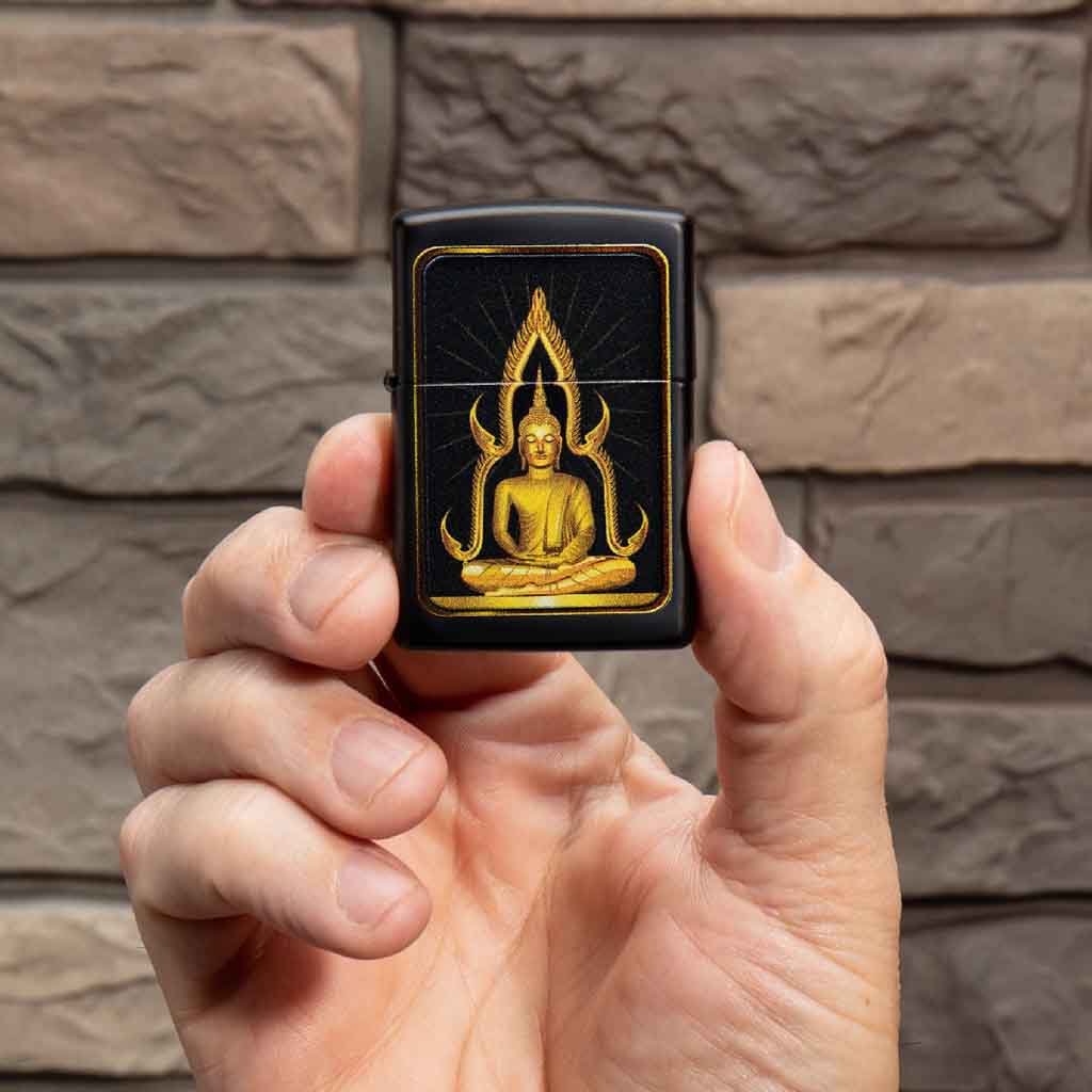 Encendedor Zippo Lighter Buddha Matte Impreso