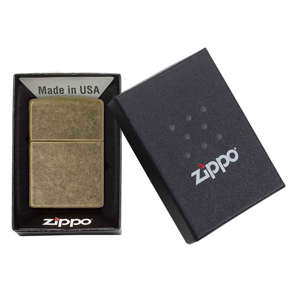 Encendedor Zippo Lighter Classic Antique Brass Bronce