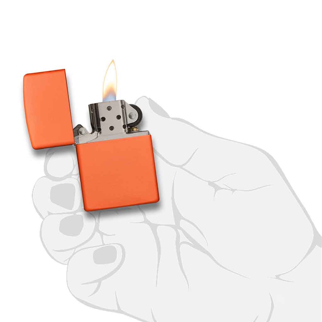 Encendedor Zippo Lighter Classic Orange Matte Naranja