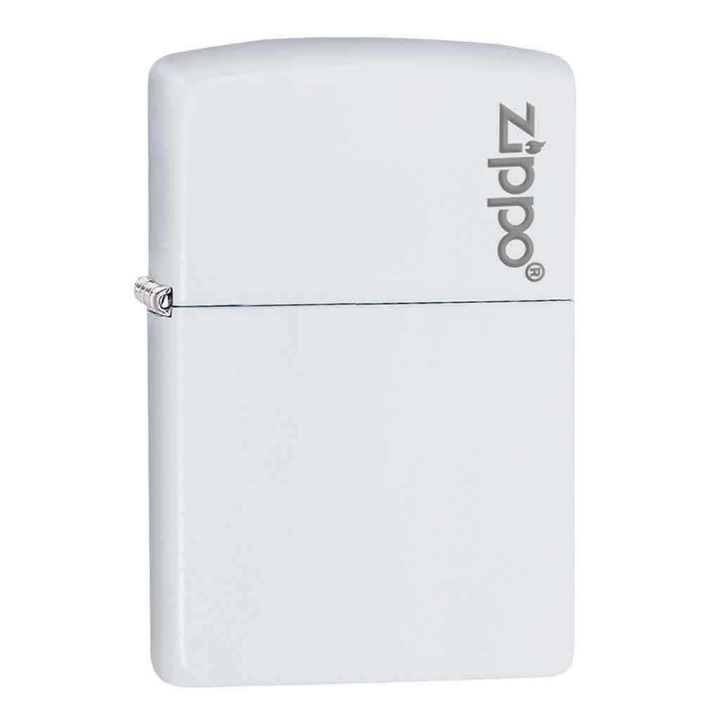 Encendedor Zippo Lighter Classic White Matte Logo Blanco