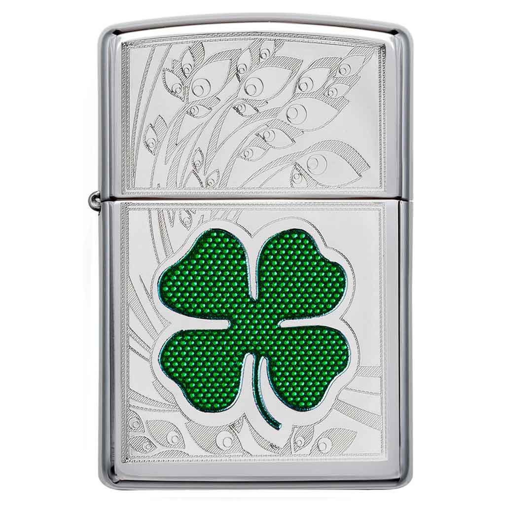 Encendedor Zippo Lighter Clover High Polish Trébol
