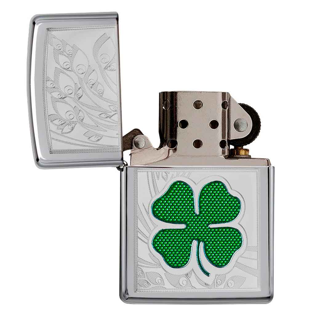 Encendedor Zippo Lighter Clover High Polish Trébol