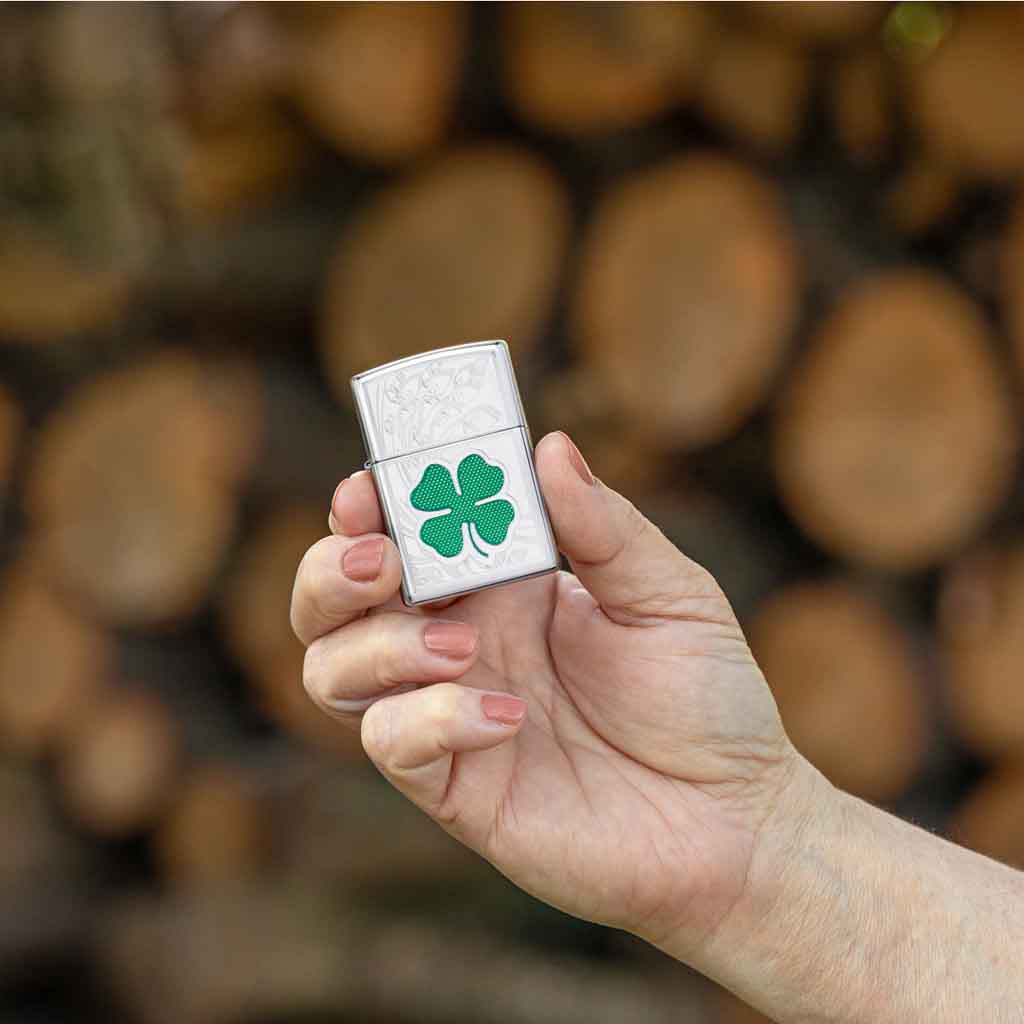 Encendedor Zippo Lighter Clover High Polish Trébol