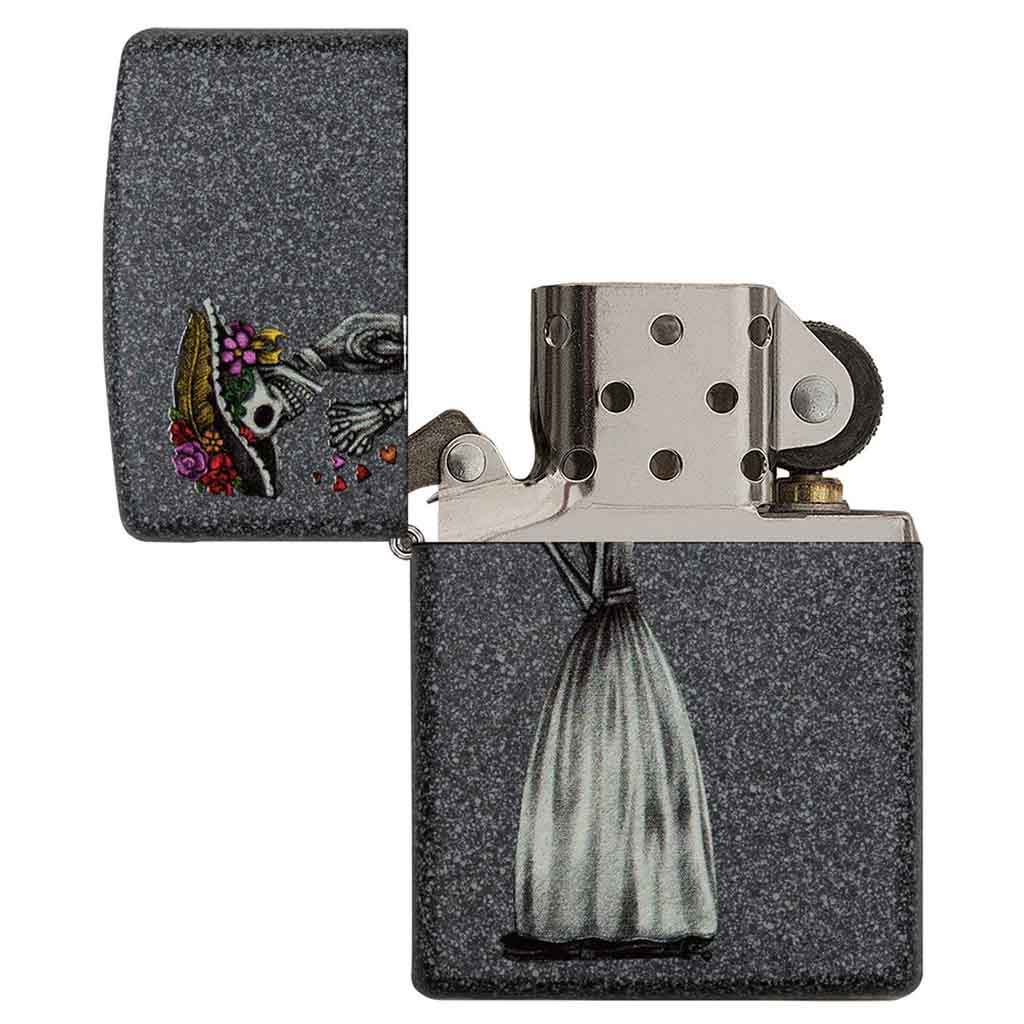 Encendedor Zippo Lighter Day Of Dead Skulls Set Pareja