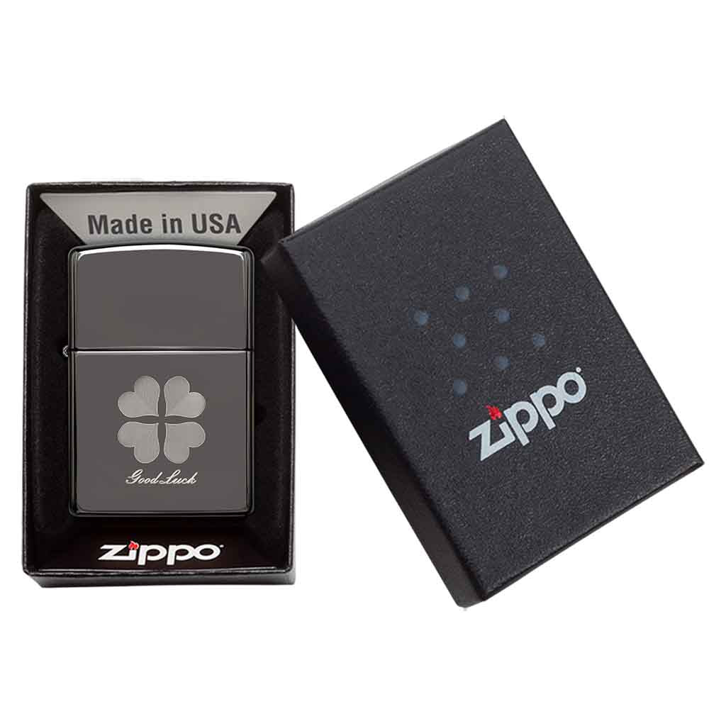 Encendedor Zippo Lighter Good Luck Design Trébol