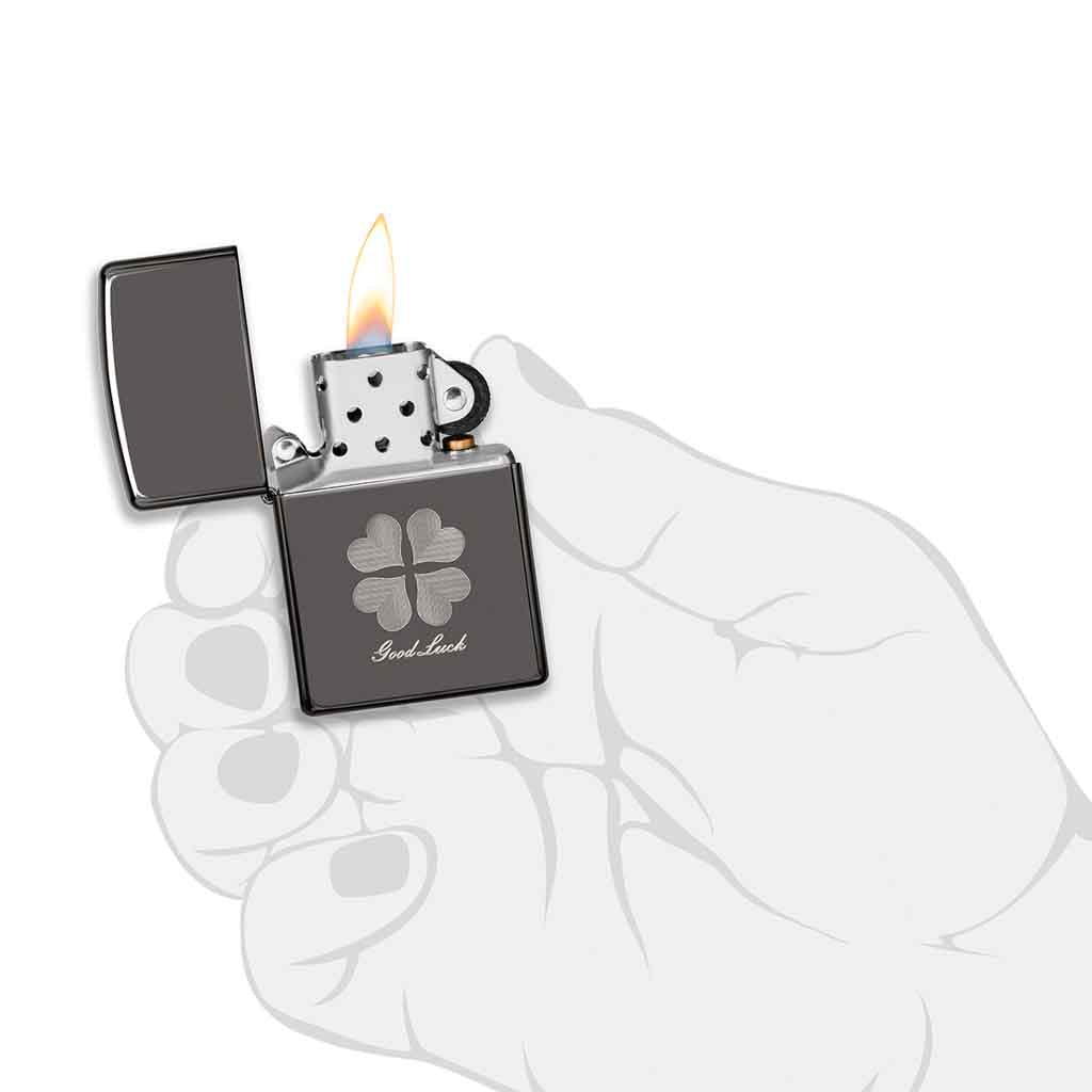 Encendedor Zippo Lighter Good Luck Design Trébol
