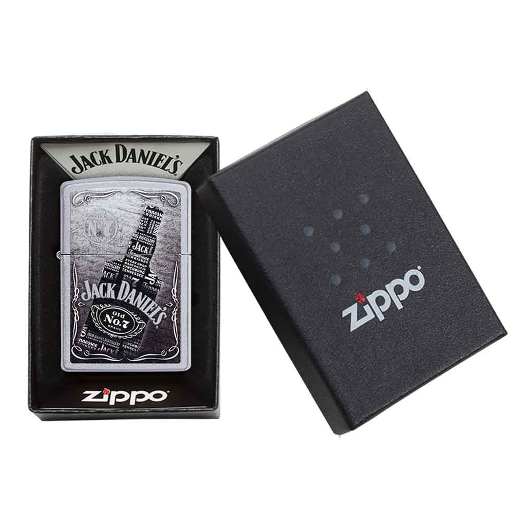 Encendedor Zippo Lighter Jack Daniel’s Bottle Plata