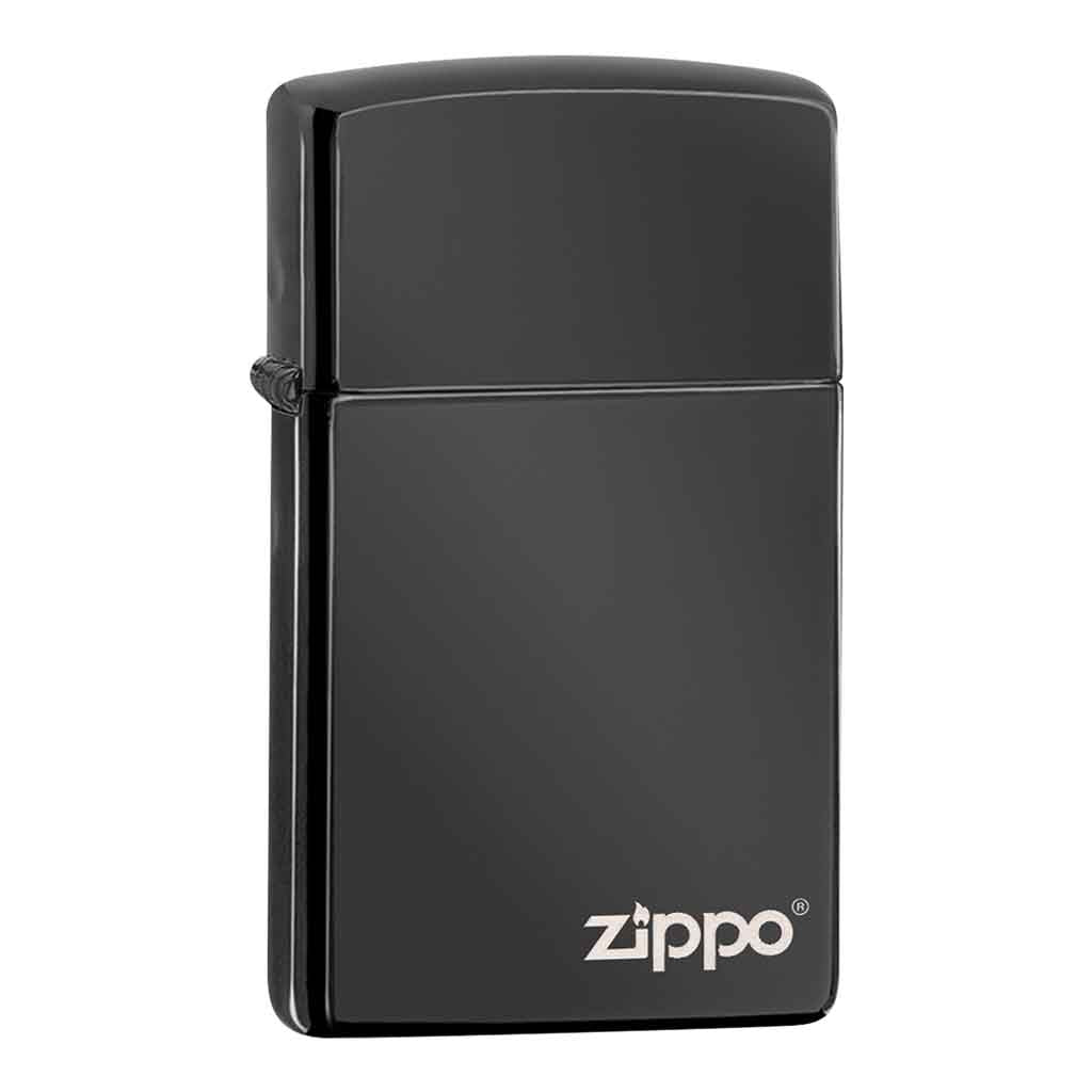 Encendedor Zippo Lighter Slim Ebony Logo Negro