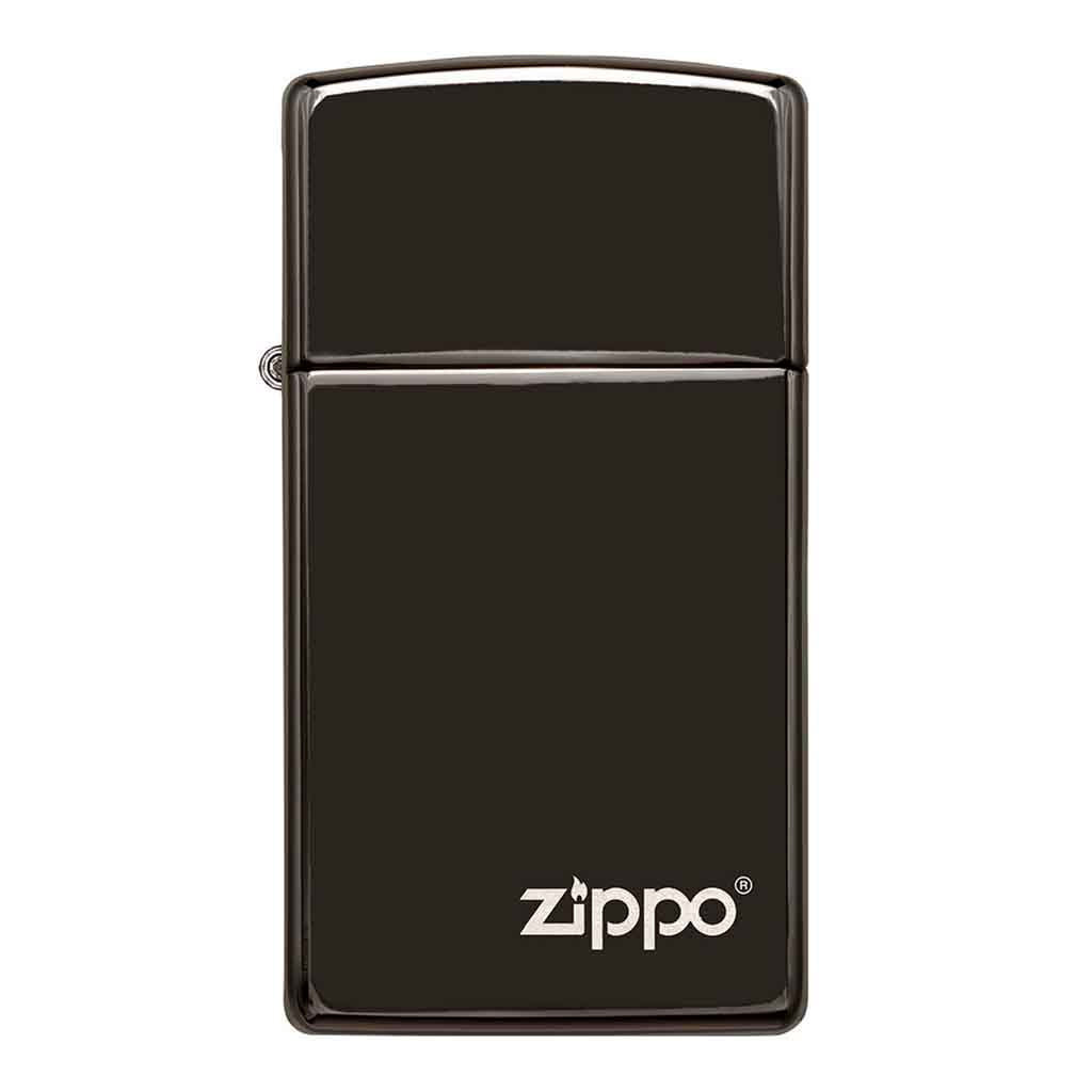 Encendedor Zippo Lighter Slim Ebony Logo Negro