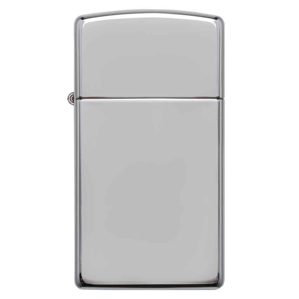 Encendedor Zippo Lighter Slim High Polish Chrome Plateado