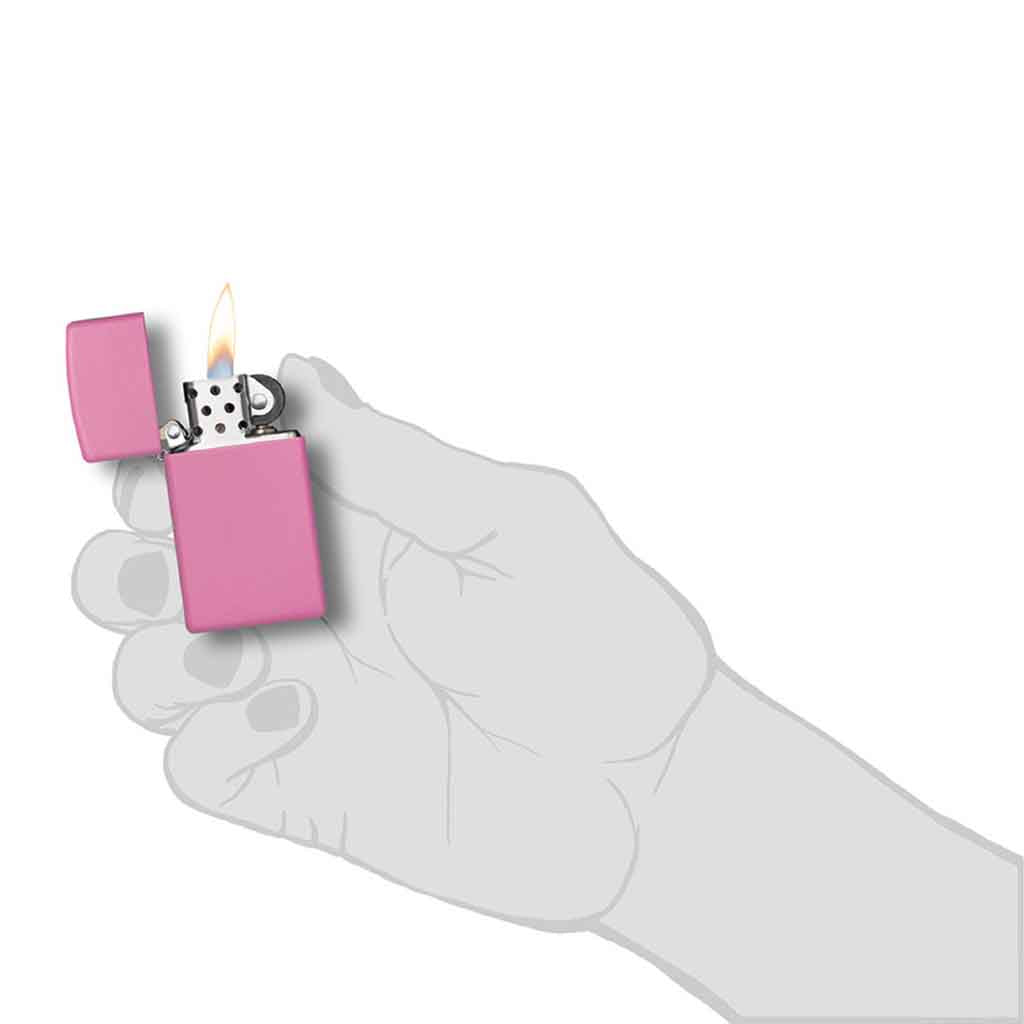 Encendedor Zippo Lighter Slim Pink Matte Rosa