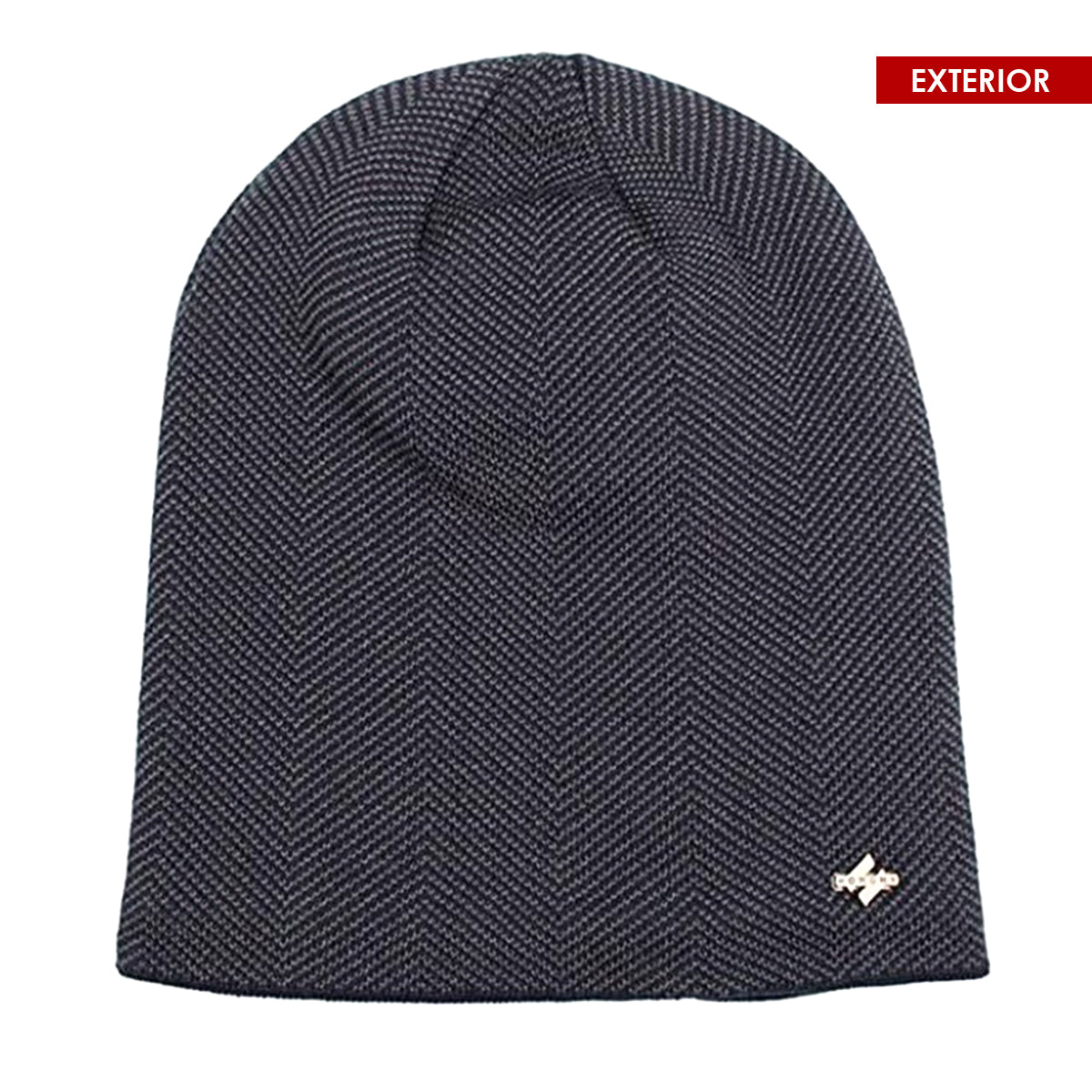 Pack de Gorros Tejidos Azul con Polar Gris x2 unidades