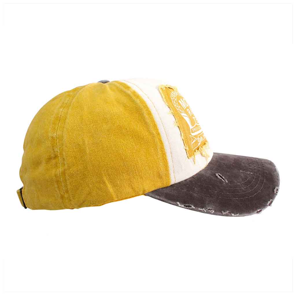 Jockey Hombre Gorros Mujer Prelavado Motors Racing Mostaza