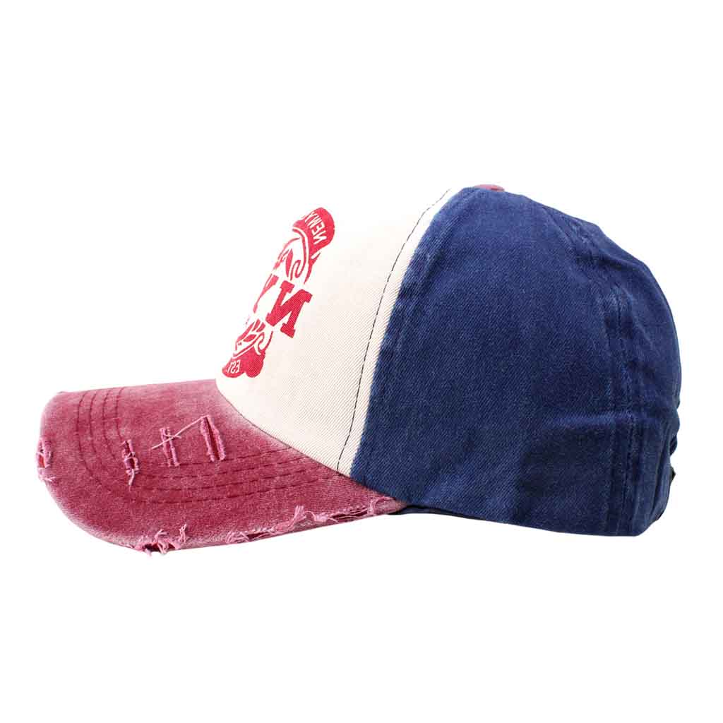 Jockey Rojo Azul Prelavado Gorros Hombre Mujer NYPD