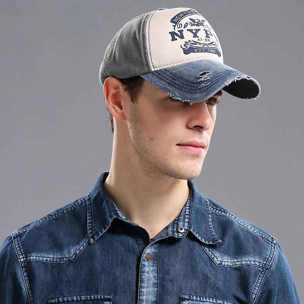 Jockey Hombre Gris Prelavado Gorros Mujer NYPD