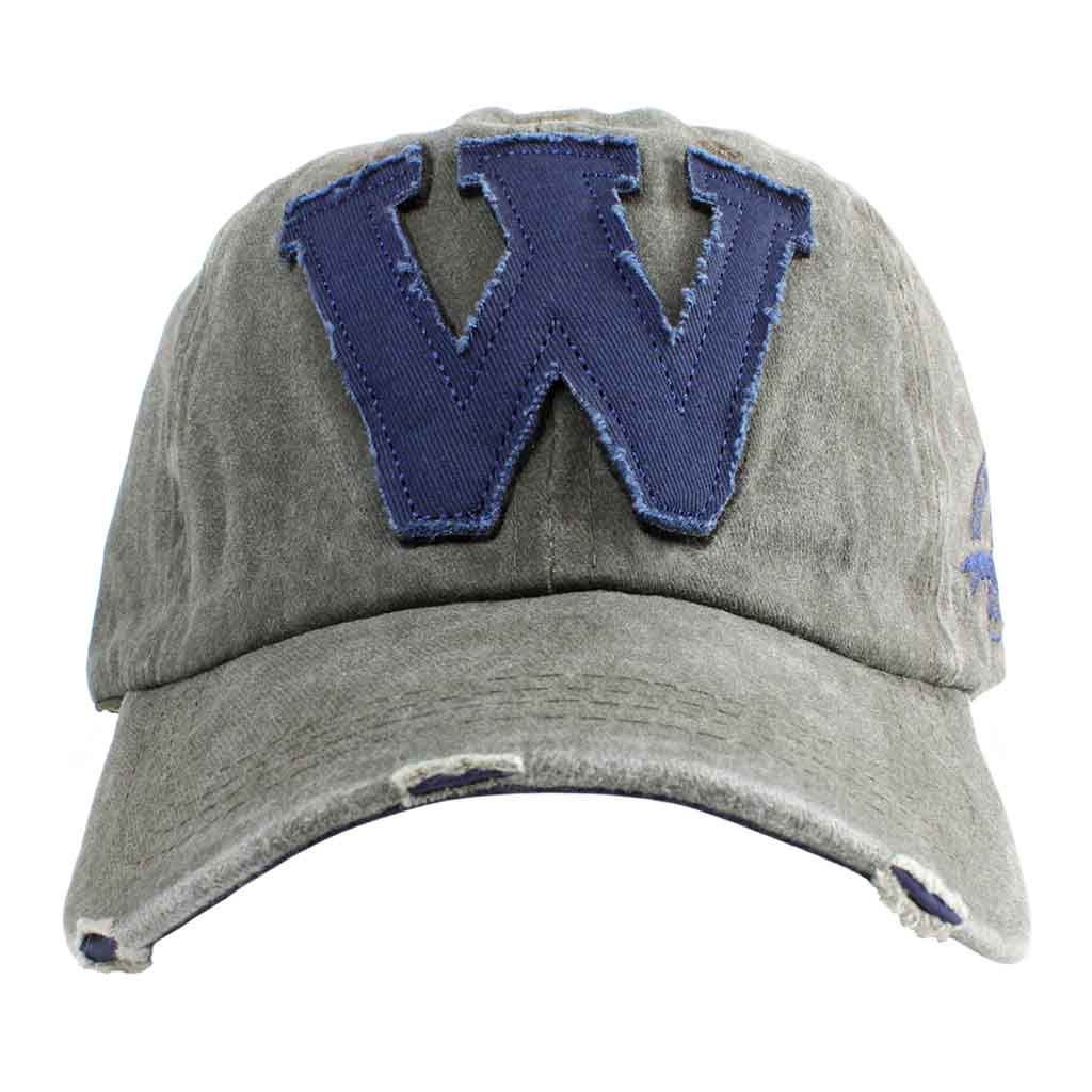 Jockey Hombre Mujer Gorros W Prelavado Gris Azul