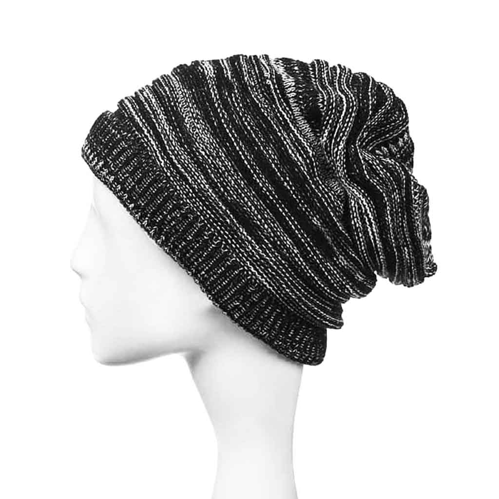 Gorro Modelo Abrigado Blanco y Negro