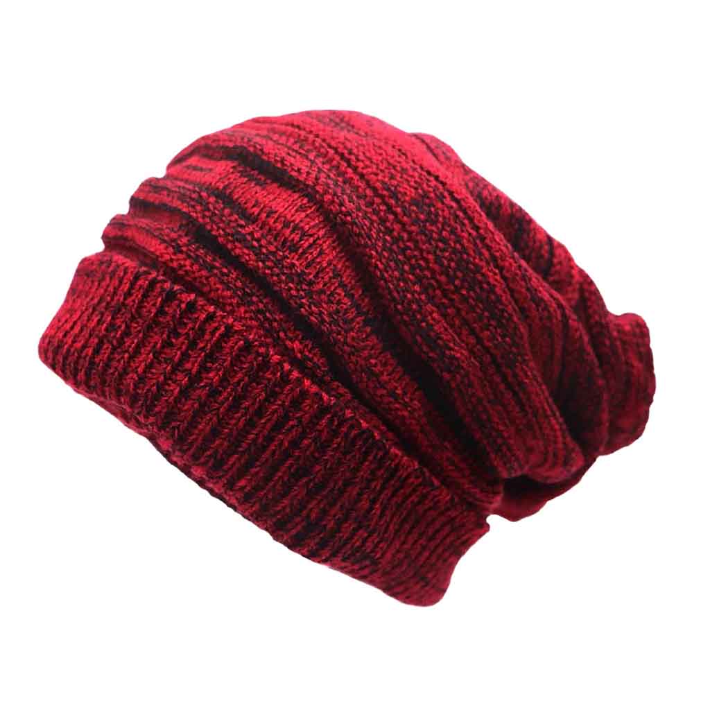 Gorro Modelo Abrigado Rojo y Negro