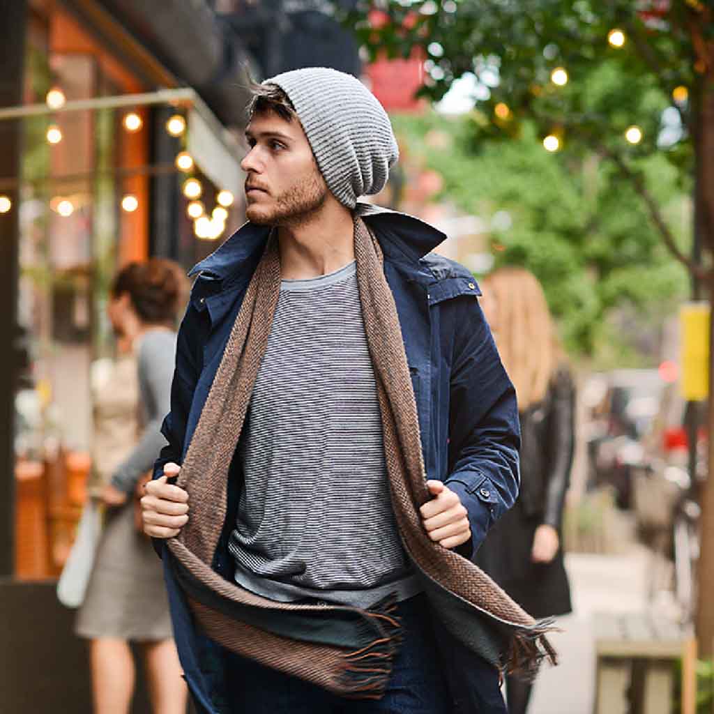 Gorro Tejido De Invierno Plomo Envío Gratis