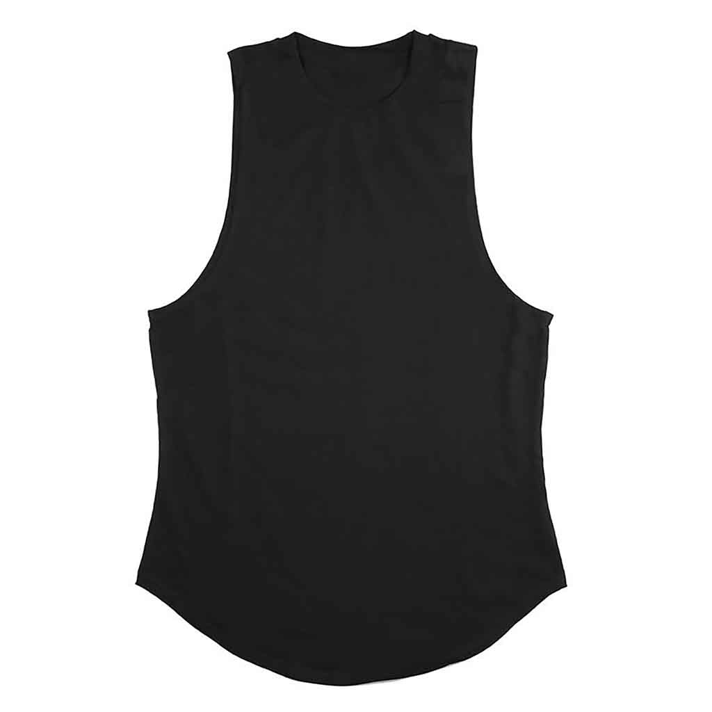 Polera Deportiva Musculosa Algodón Negro